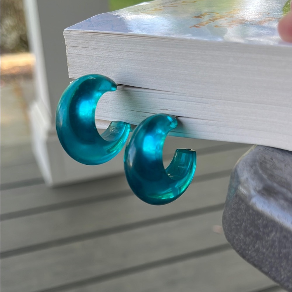 Vintage Turquoise Hoop Earrings
